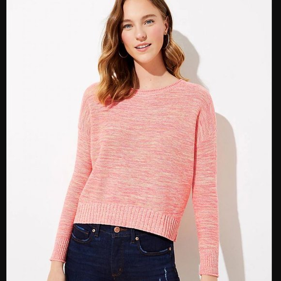 New Size small LOFT sweater. 100% Cotton. Cropped - Picture 6 of 9